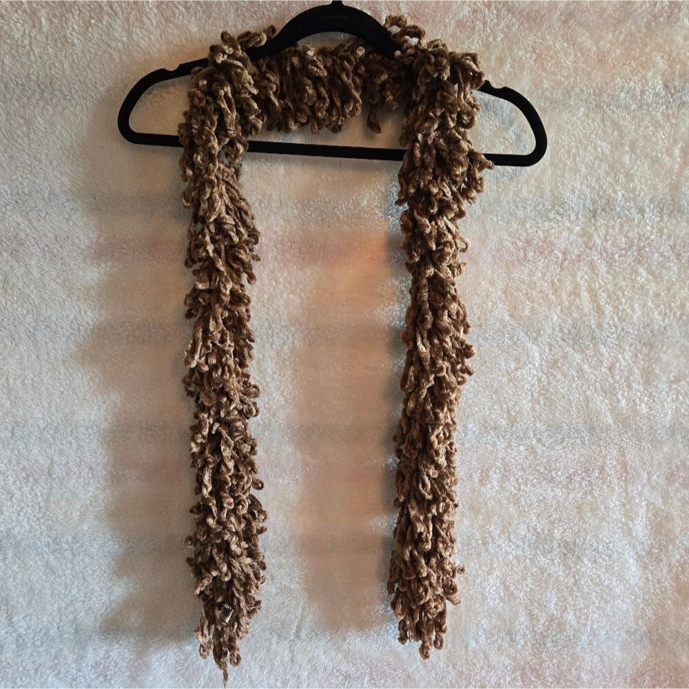 Henri Bendel Chunky Brown Knit Scarf PRICE FIRM